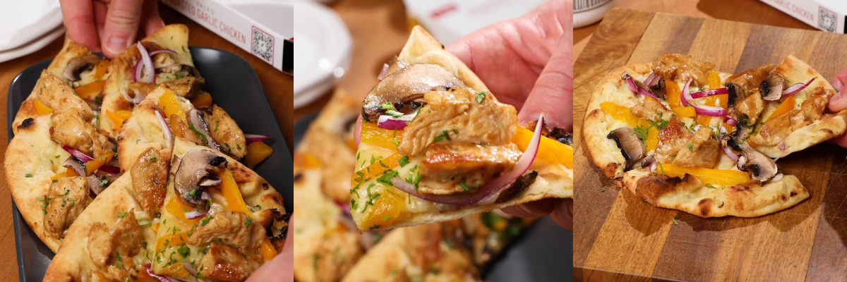 Roasted Garlic Chicken and Veggie Flatbread – Kevin's Natural Foods