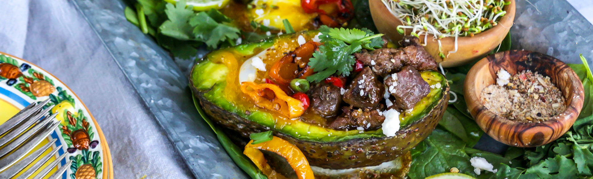 Peppercorn Steak and Egg Baked Avocado
&ndash; Kevin's Natural Foods