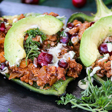 Crossed Cuisines Korean BBQ Chicken Chiles en Nogada