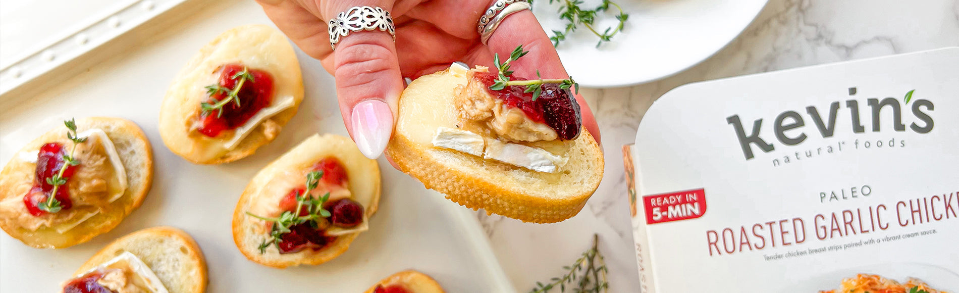 Roasted Garlic Brie Bites Kevin's Natural Foods