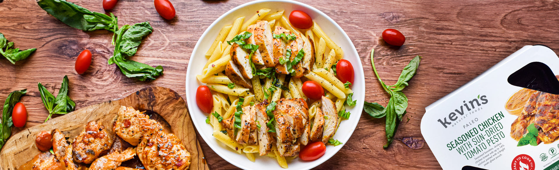 Sun Dried Tomato Pesto Chicken over Penne Kevin's Natural Foods