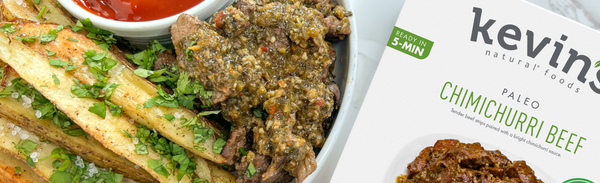 Chimichurri Beef with Potato Wedges and Sugar Free Ketchup