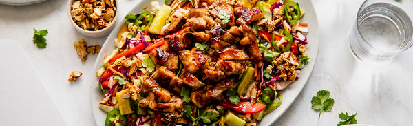 Cabbage Crunch Salad with Crispy Pork Belly