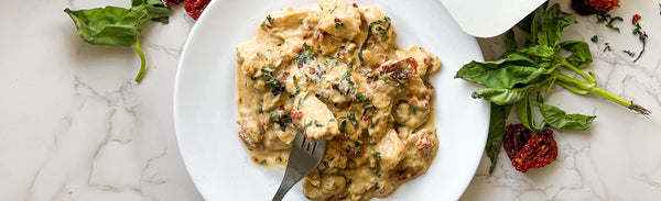 Creamy Keto Roasted Garlic Chicken