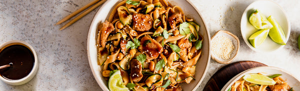 Zucchini & Noodle Pork Stir-Fry