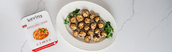 Roasted Garlic Stuffed Mushrooms