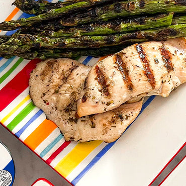 Lemon Herb Chicken with Grilled Asparagus