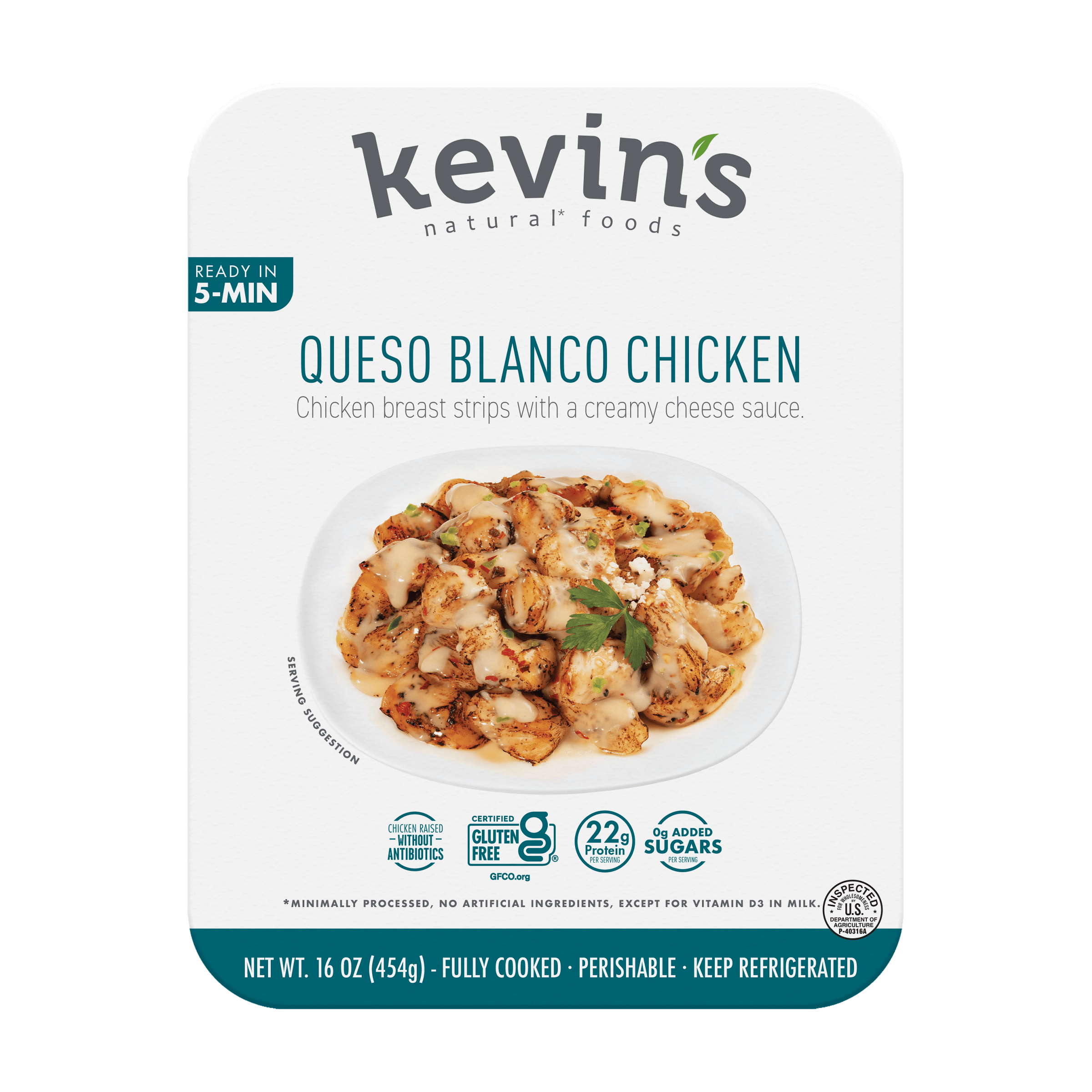 Kevin's Kevin's Natural Foods Queso Blanco Chicken — product image