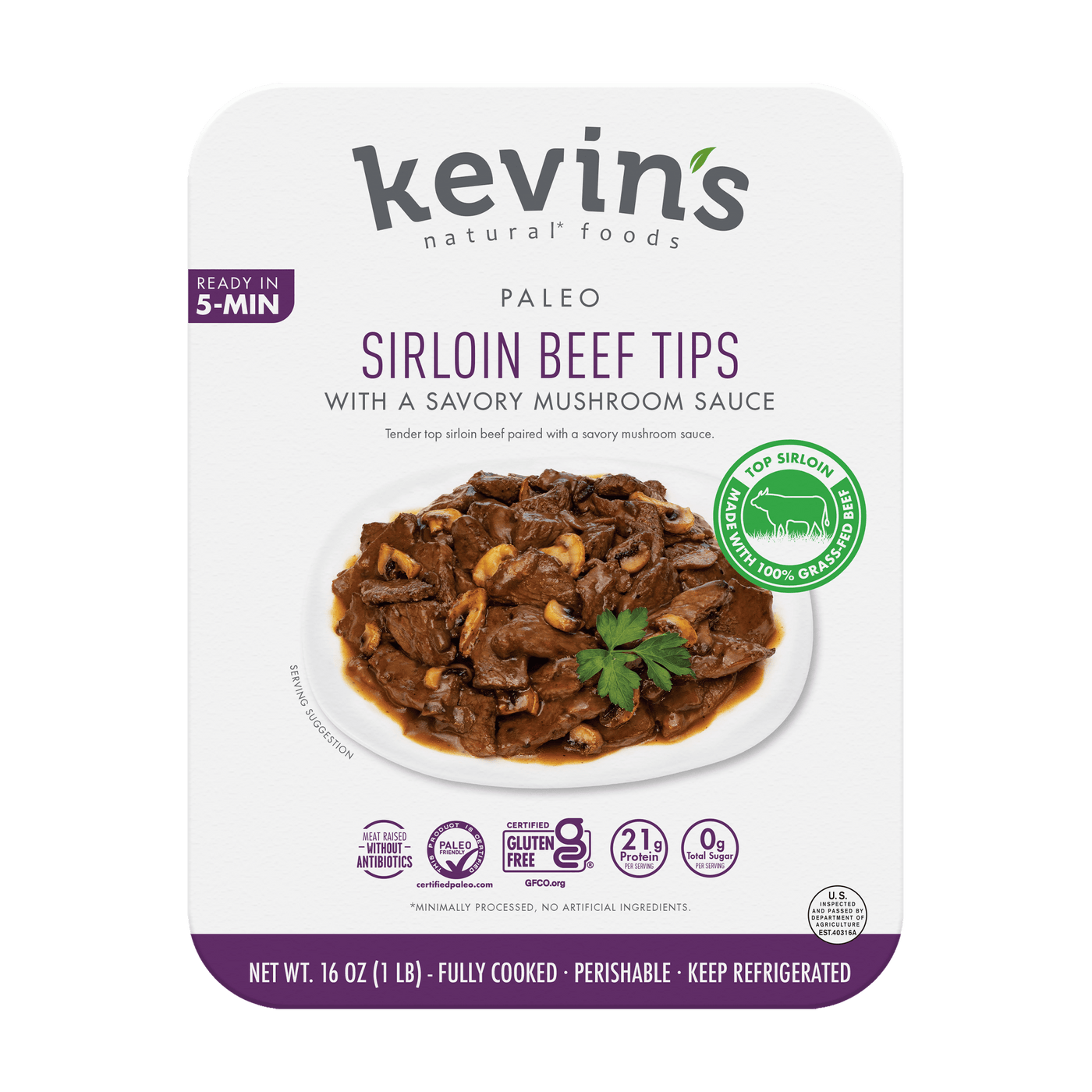 Sirloin Beef Tips with a Savory Mushroom Sauce