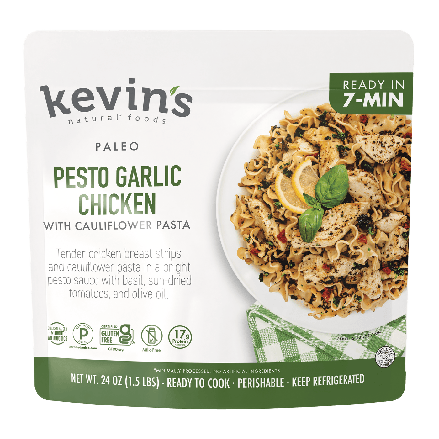 Pesto Garlic Chicken with Cauliflower Pasta