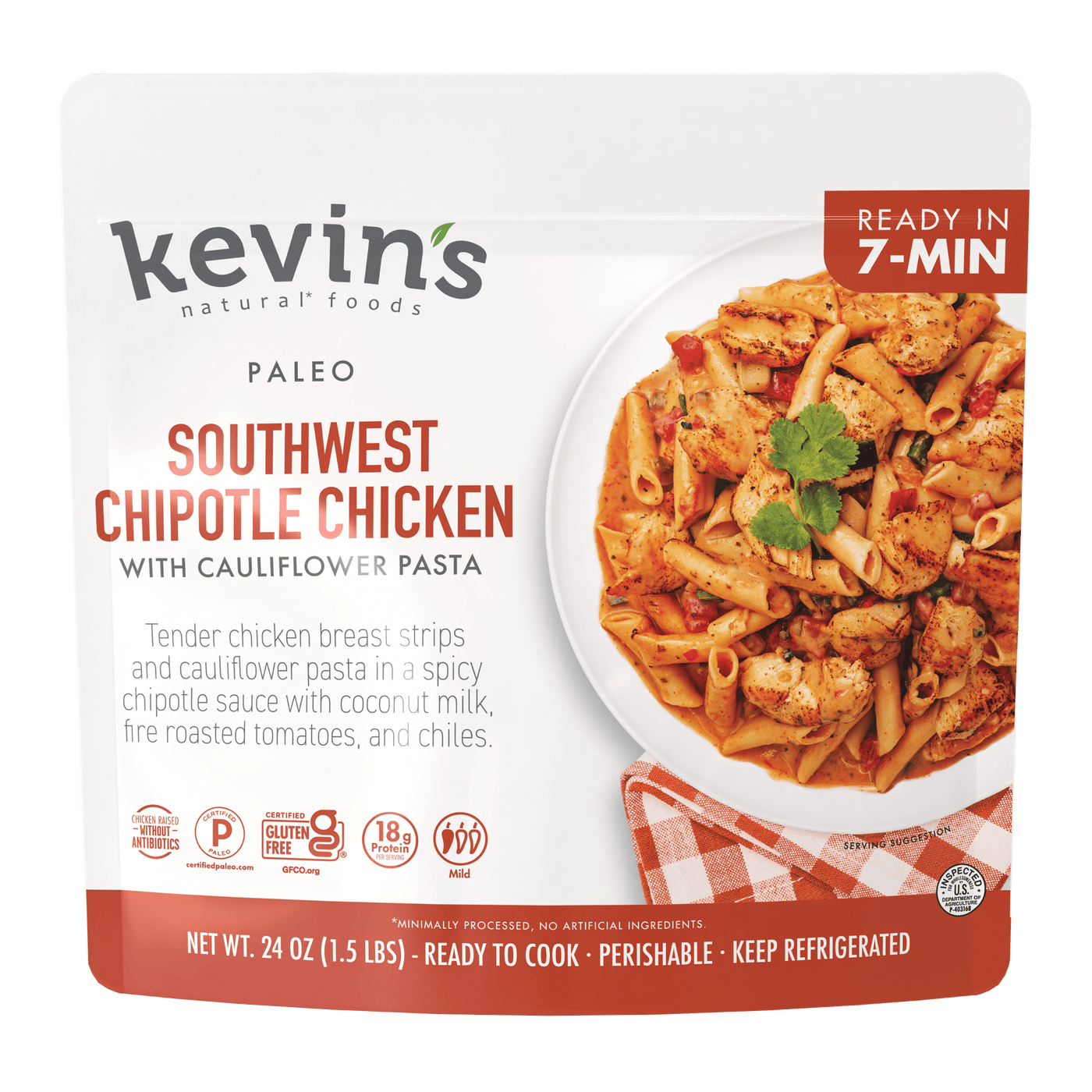 Southwest Chipotle Chicken with Cauliflower Pasta