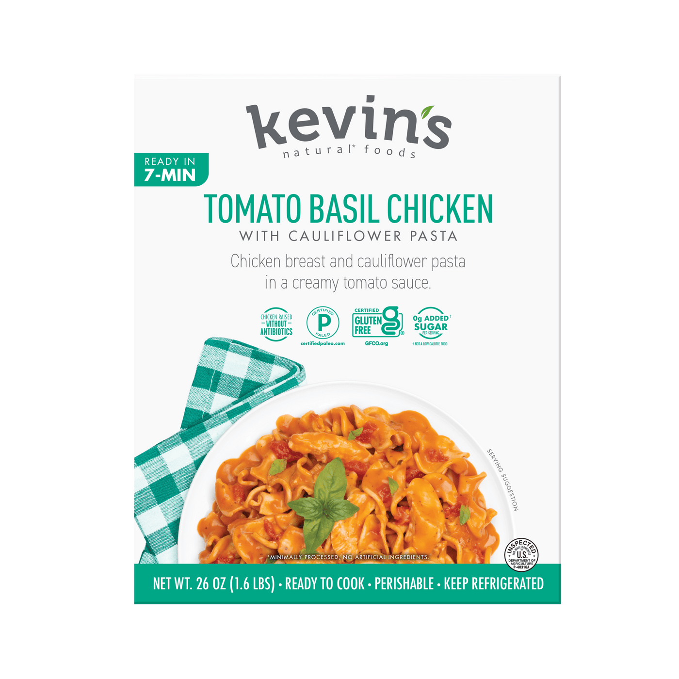 Tomato Basil Chicken with Cauliflower Pasta – Kevin's Natural Foods