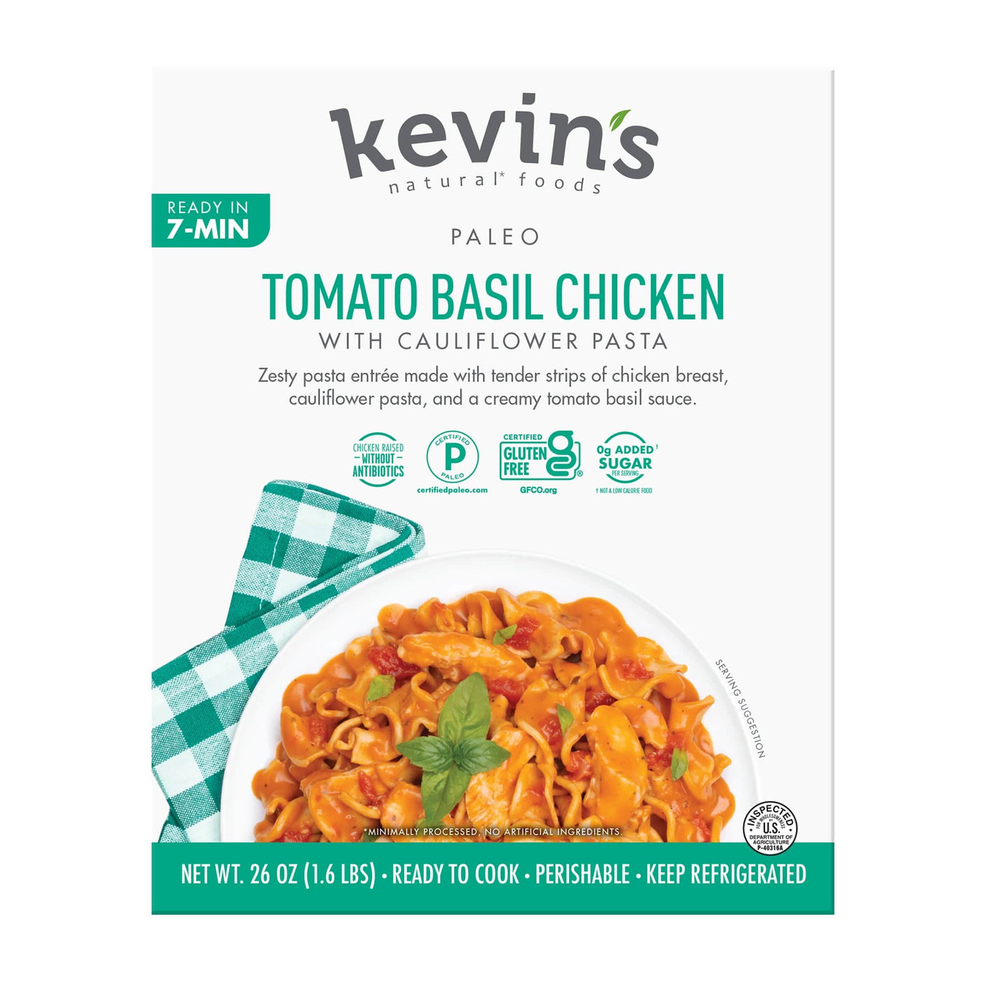 Tomato Basil Chicken with Cauliflower Pasta