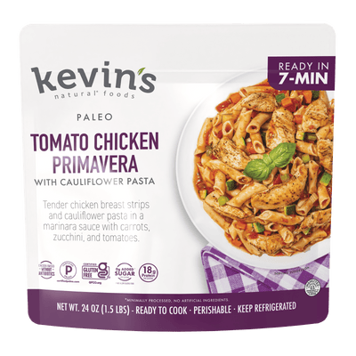 Tomato Chicken Primavera with Cauliflower Pasta
